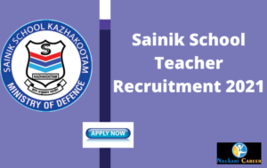 Sainik School Teacher Recruitment 