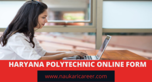 Haryana Polytechnic Online Form 