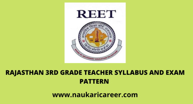 rajasthan 3rd garde teacher syllabus and exam pattern 
