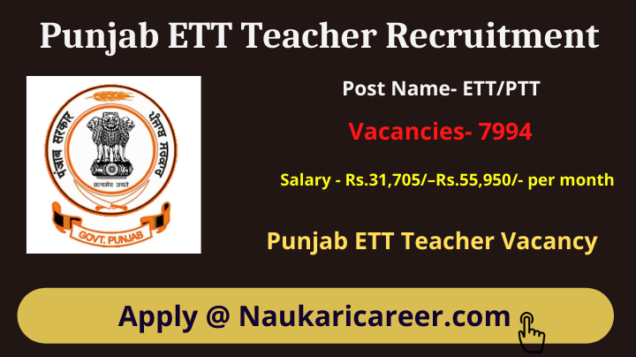 Punjab ETT Teacher Recruitment 