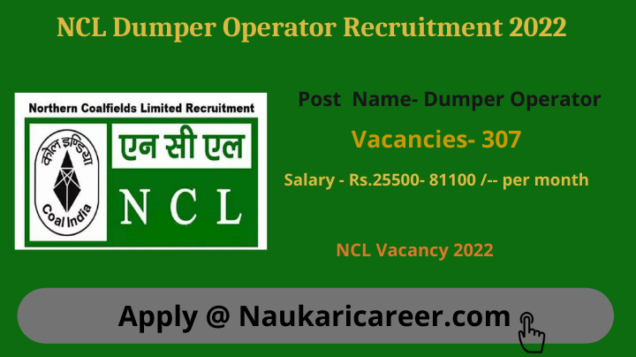 NCL Dumper Operator Recruitment 2022