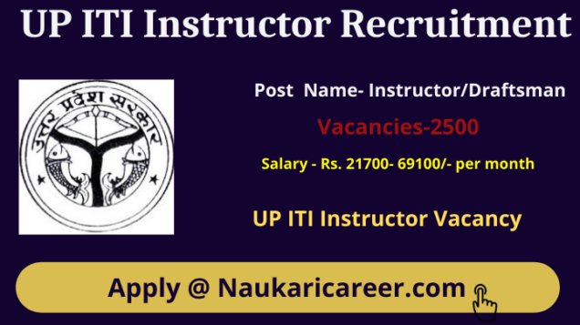 UP ITI Instructor Recruitment 2022 