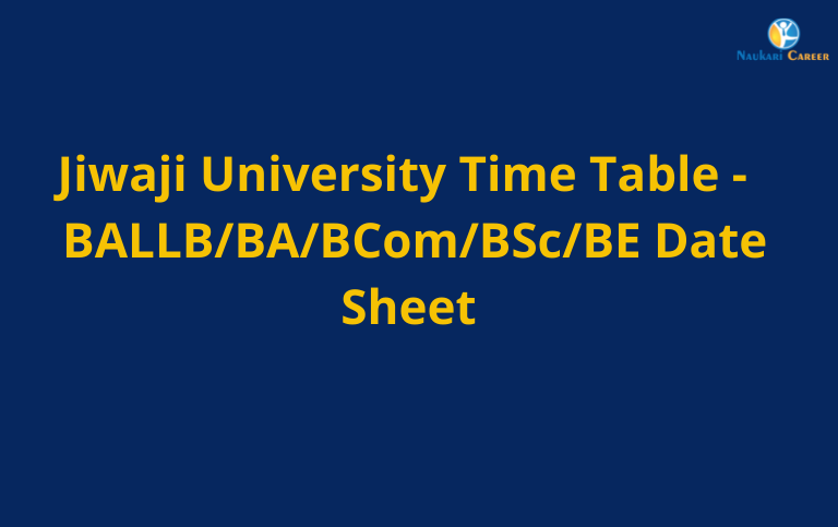 jiiwaji university time table 