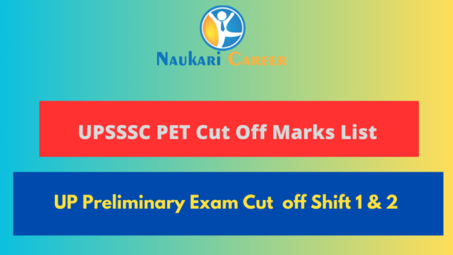 upsssc pet cut off marks 