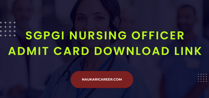 sgpgi nursing officer admit card 
